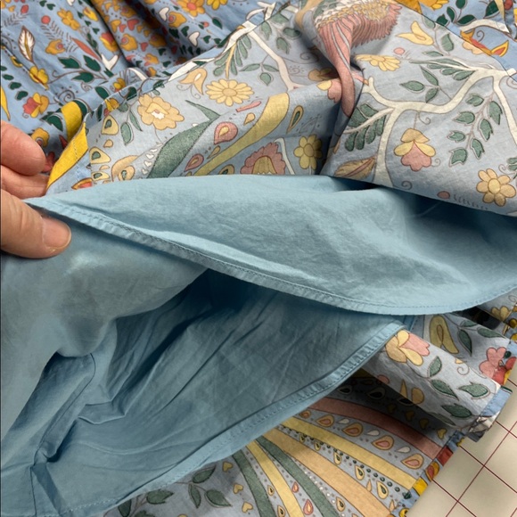 BODEN "Kitty" Cottage Garden Party Birds/Floral Full Skirt Cotton Shirtdress 10P - Picture 10 of 16